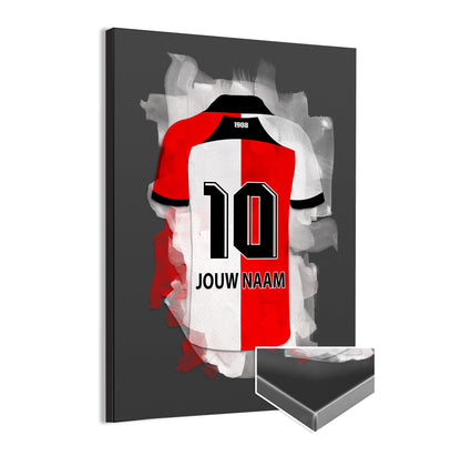 Feyenoord Rotterdam poster met eigen naam - Canvas poster - Voetbal fan cadeau