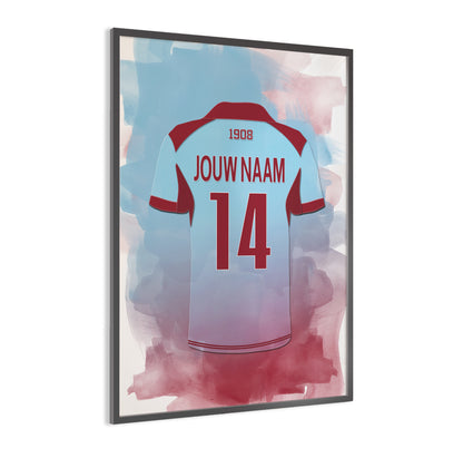 Feyenoord Rotterdam wanddecoratie - Feyenoord shirt 2025-2026 poster - Ingelijste poster - Feyenoord fan kado