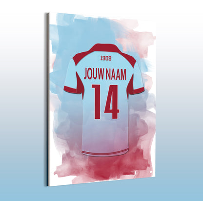 Feyenoord Rotterdam wanddecoratie - Feyenoord shirt 2025-2026 poster - Dibond poster - Feyenoord fan kado