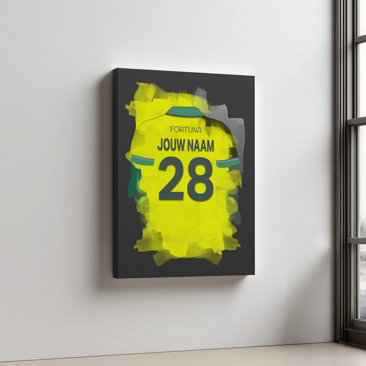 Fortuna Sittard Voetbal Aluminium Dibond Wanddecoratie Cadeau Man