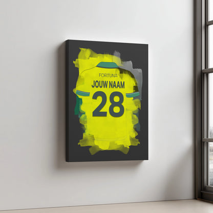 Fortuna Sittard Voetbal Aluminium Dibond Wanddecoratie Cadeau Man
