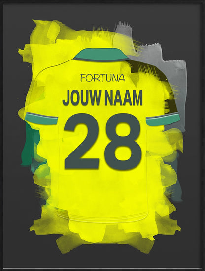Fortuna Sittard Voetbal Poster Gepersonaliseerd Voetbal Cadeau