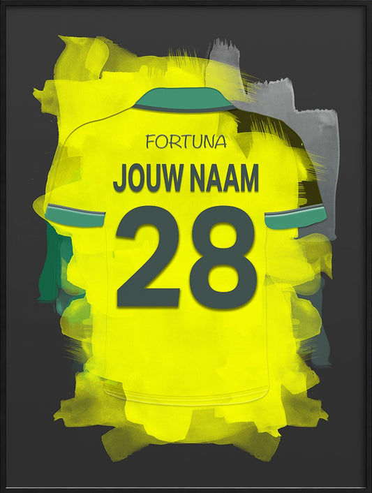 Fortuna Sittard Voetbal Poster Gepersonaliseerd Voetbal Cadeau