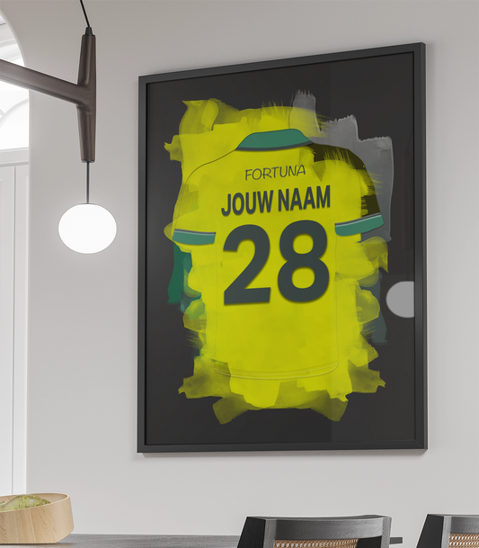 Fortuna Sittard Voetbal Poster Met Eigen Naam Jongenskamer Cadeau