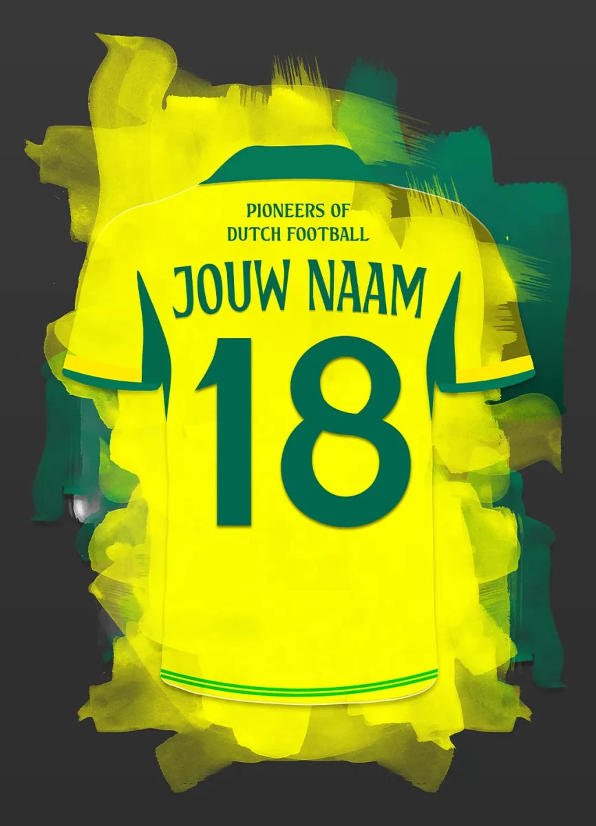 Fortuna Sittard Voetbal Poster Met Naam Wanddecoratie