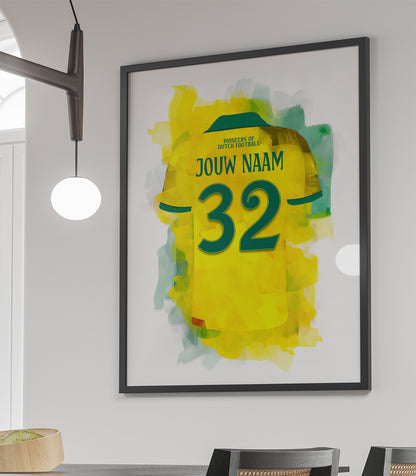 Fortuna Sittard ingelijste poster met naam - Fortuna Sittard muurdecoratie met personalisatie