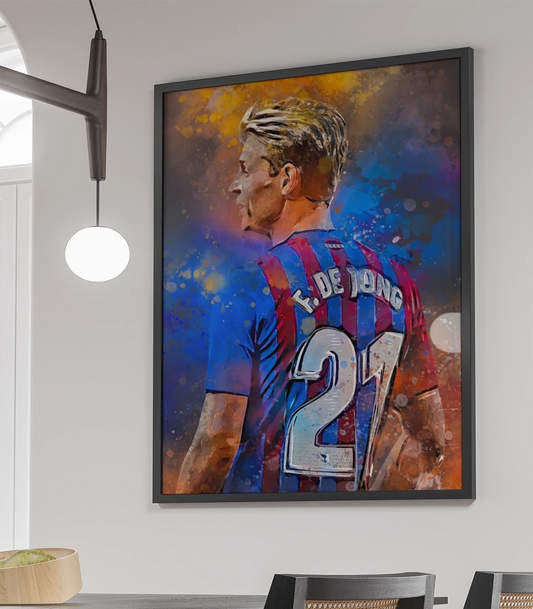 Frenkie de Jong Voetbal Poster Muurdecoratie Jongenskamer