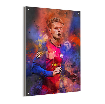 Frenkie de Jong voetbal poster - Dibond poster - Voetbal fan kado