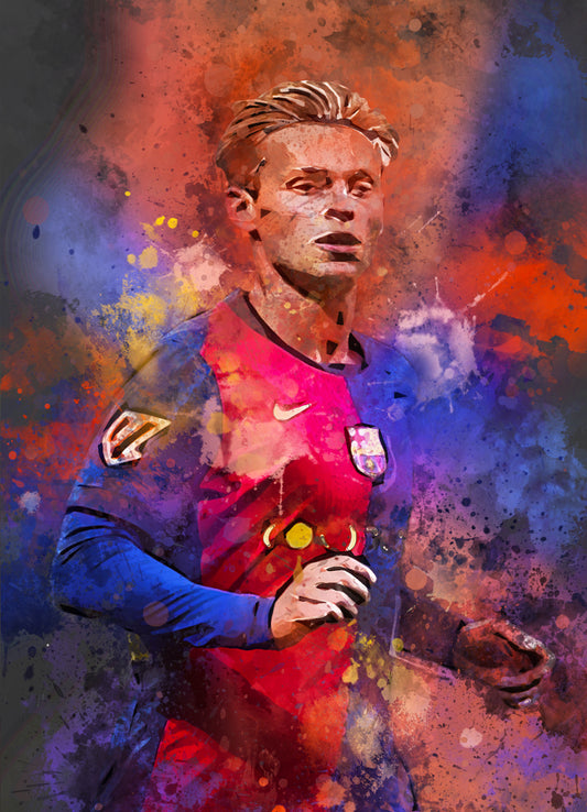 Frenkie de Jong voetbal wanddecoratie - Losse poster - Voetbal fan cadeau