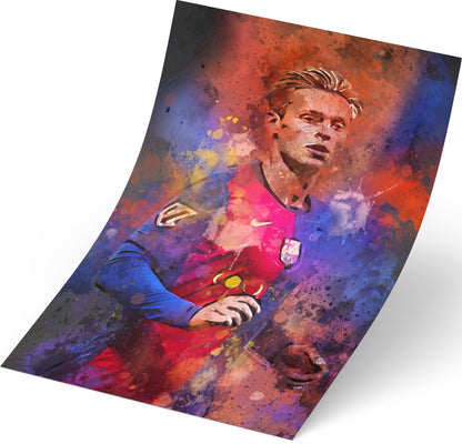 Frenkie de Jong voetbal poster - Losse poster - Voetbal fan kado