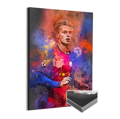 Frenkie de Jong voetbal poster - Canvas poster - Voetbal fan kado