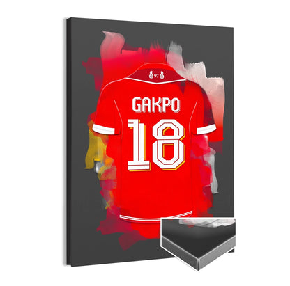 Gakpo Liverpool canvas poster waterverf