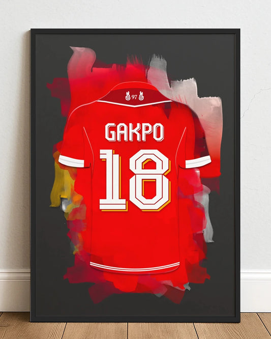 Cody Gakpo Voetbal Poster Liverpool