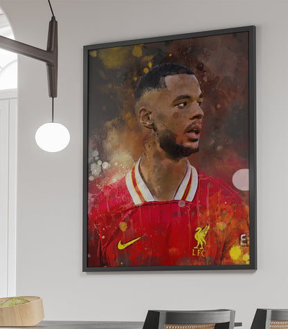 Cody Gakpo voetbal wanddecoratie - Voetbal fan cadeau - Poster - Canvas - Ingelijste poster - Dibond