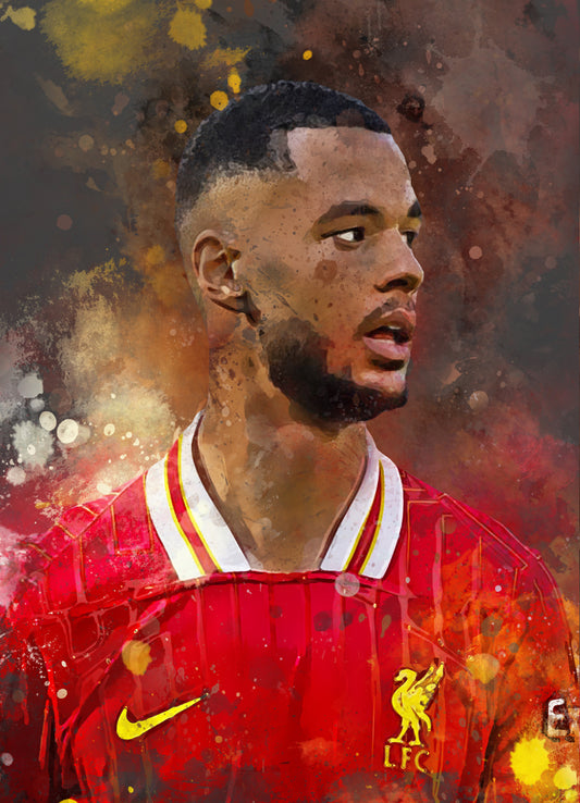Cody Gakpo voetbal wanddecoratie - Voetbal fan cadeau - Poster - Canvas - Ingelijste poster - Dibond