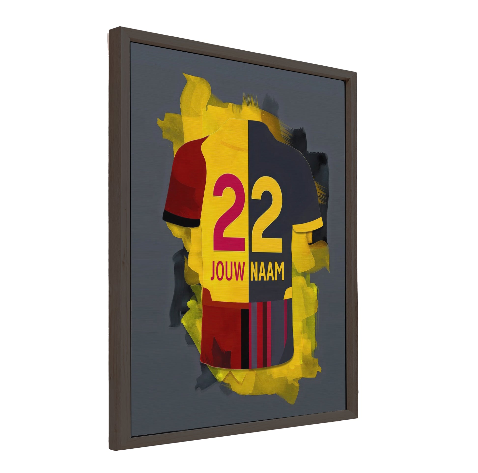 Galatasaray dibond met baklijst muurdecoratie - voetbal cadeau