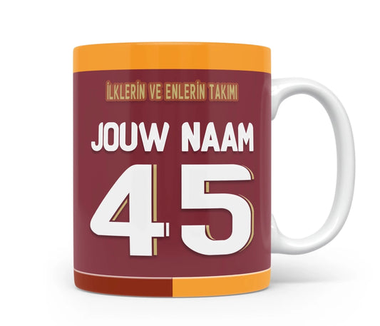 Galatasaray SK Voetbal Mok Met Eigen Naam Bestellen Verjaardag