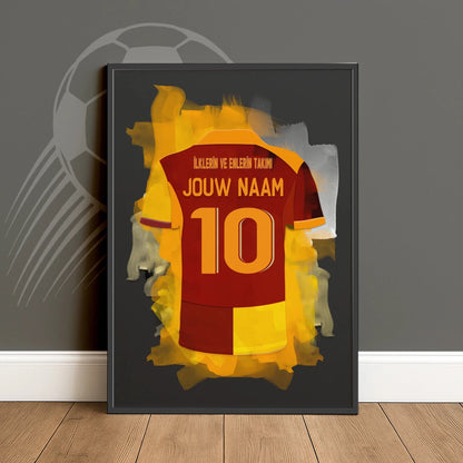 Galatasaray voetbal poster met personalisatie