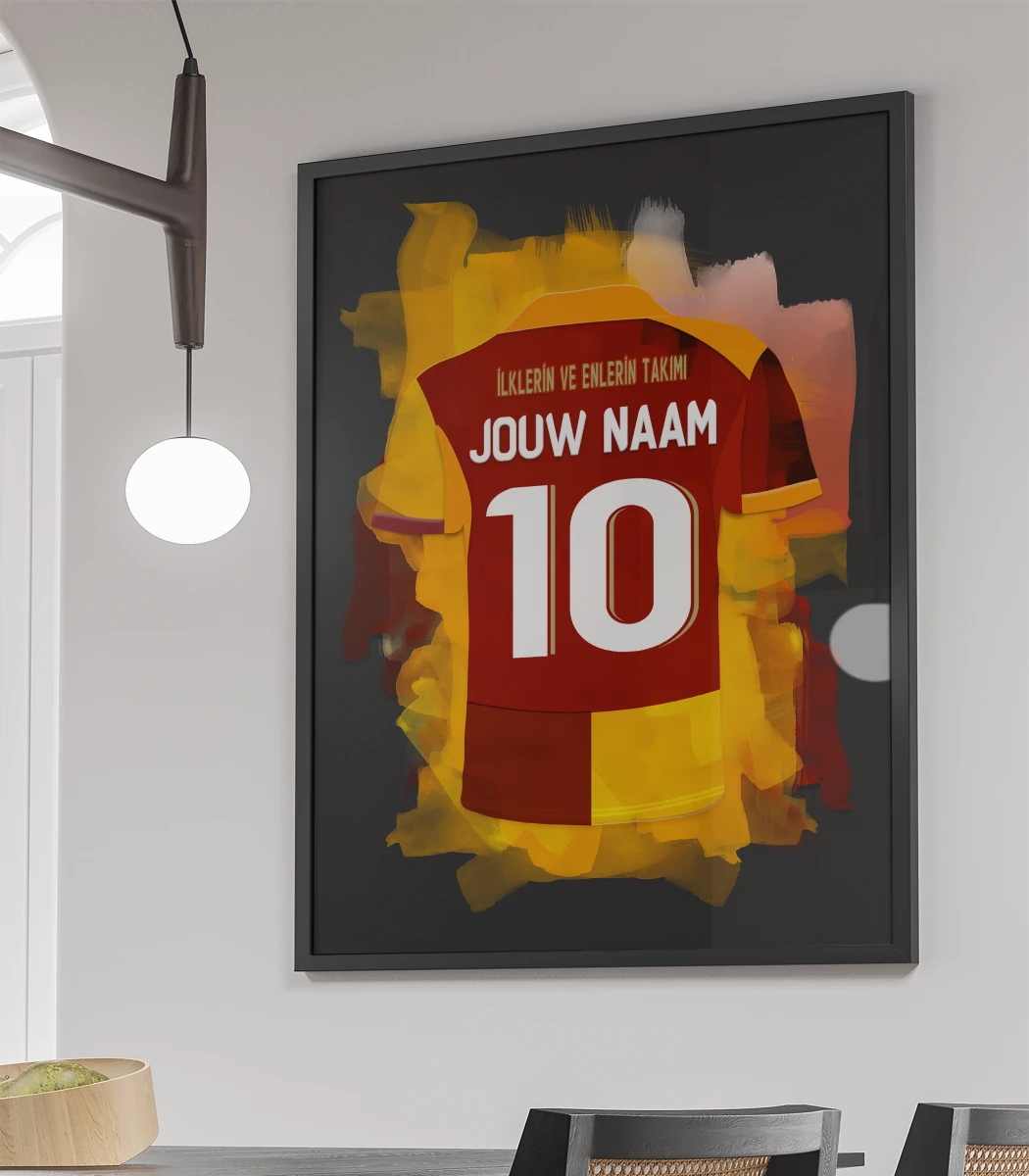 Galatasaray Voetbal Poster Met Personalisatie Voetbalcadeau