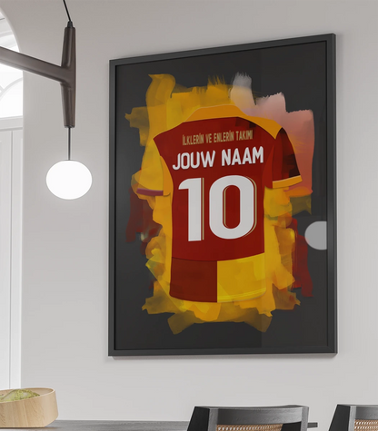 Galatasaray Voetbal Poster Met Personalisatie Voetbalcadeau