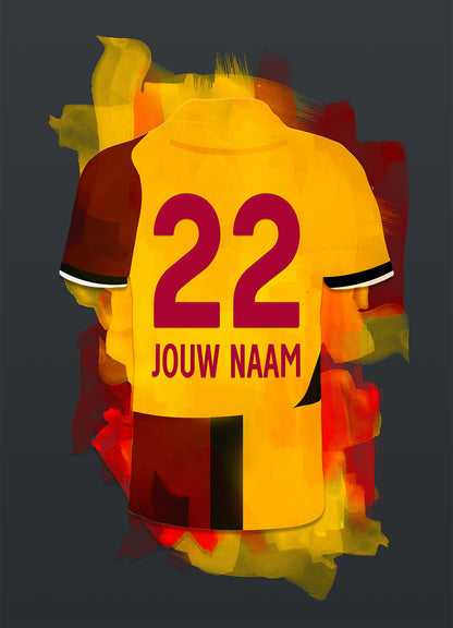 Galatasaray poster met naam en rugnummer - Galatasaray poster met personalisatie