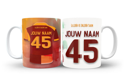 Galatasaray mok met naam - Gala mok met personalisatie - Voetbal fan cadeau