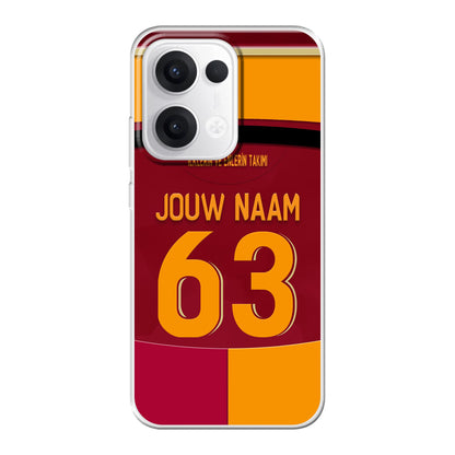 Galatasaray telefoonhoesje met naam - Oppo Reno - Voetbal fan kado Gala