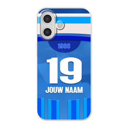KRC Genk telefoonhoesje met naam - KRC Genk hoesje met personalisatie - Apple iPhone - Voetbal fan kado