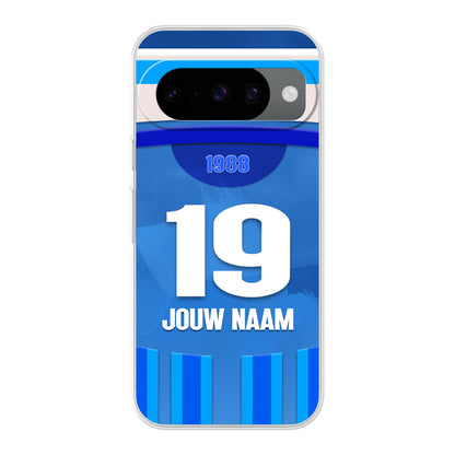 KRC Genk telefoonhoesje met naam - KRC Genk hoesje met personalisatie - Google Pixel - Voetbal fan kado