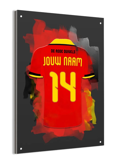 Belgisch Voetbal Elftal Voetbal Aluminium Dibond