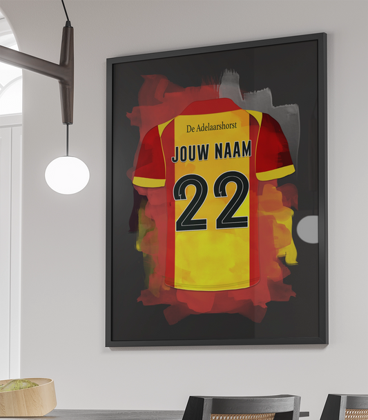 Go Ahead Eagles Voetbal Muurdecoratie Met Naam Ingelijste Poster