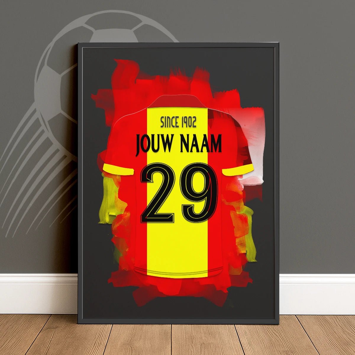 Gepersonaliseerde Go Ahead Eagles Voetbal Poster Met Eigen Naam Personalisatie