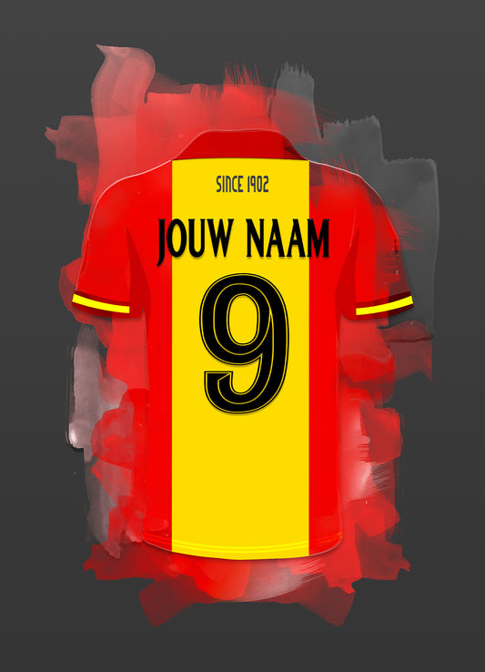 Go Ahead Eagles wanddecoratie - Losse poster - Zwarte achtergrondkleur - Voetbal fan cadeau