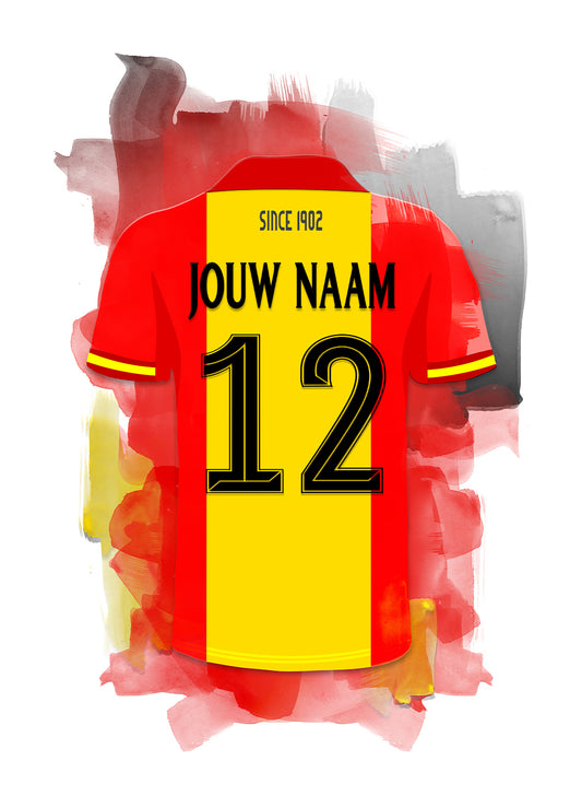 Go Ahead Eagles wanddecoratie - Losse poster - Witte achtergrondkleur - Voetbal fan cadeau