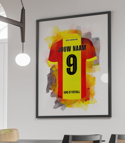 Go Ahead Eagles ingelijste poster met naam - Go Ahead Eagles Deventer print met personalisatie
