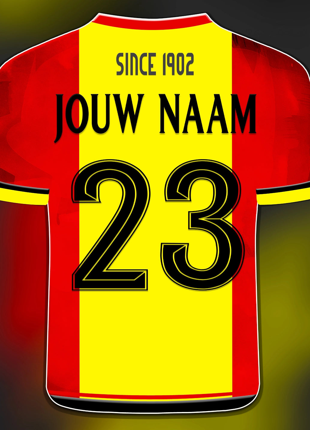 Go Ahead Eagles poster met naam en rugnummer