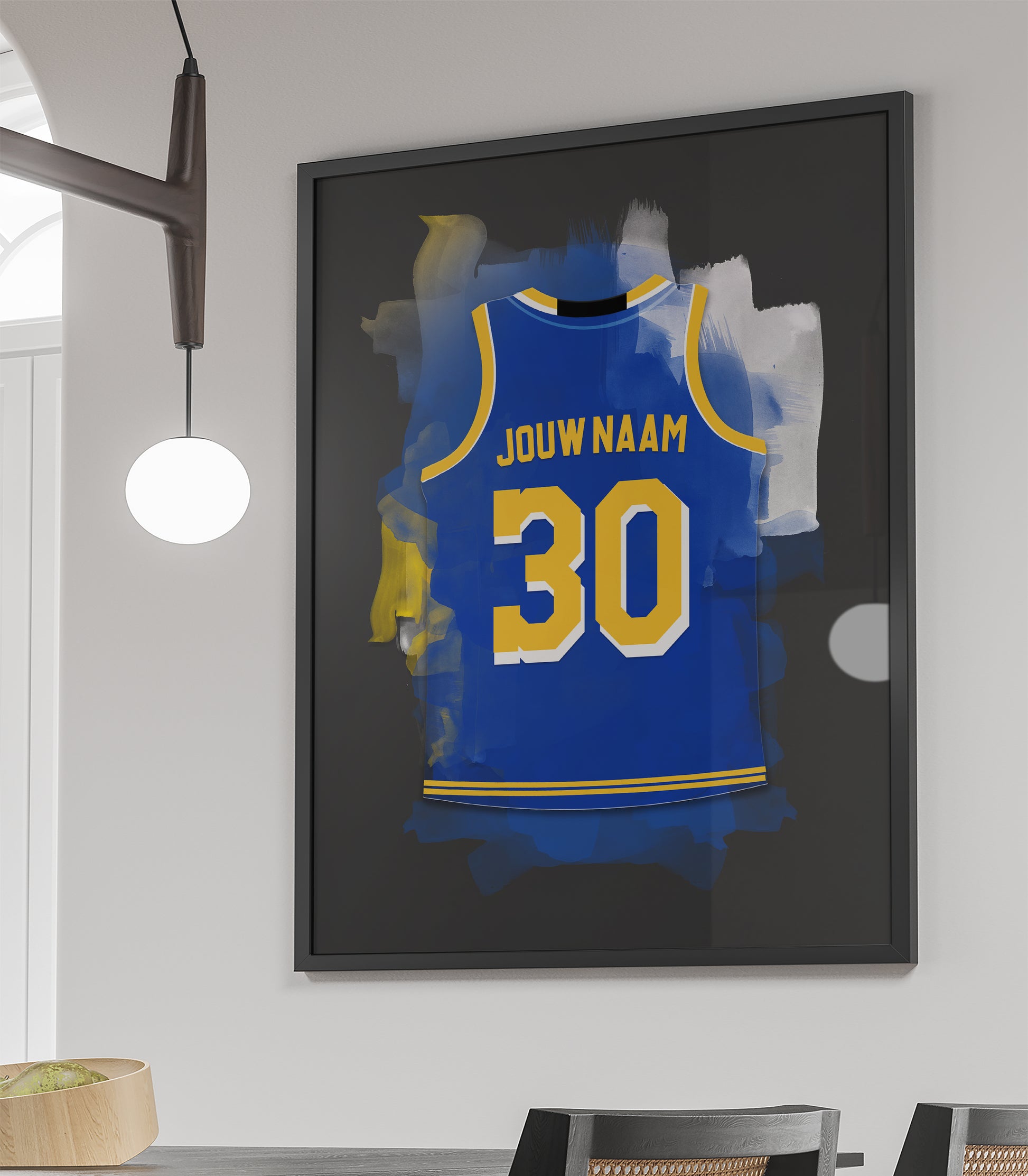 Golden state warriors basketbal NBA poster - basketbal fan cadeau - ingelijste poster