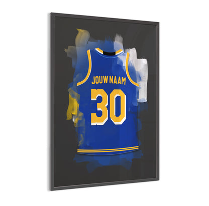 Golden state warriors basketbal NBA poster - basketbal fan cadeau - ingelijste poster