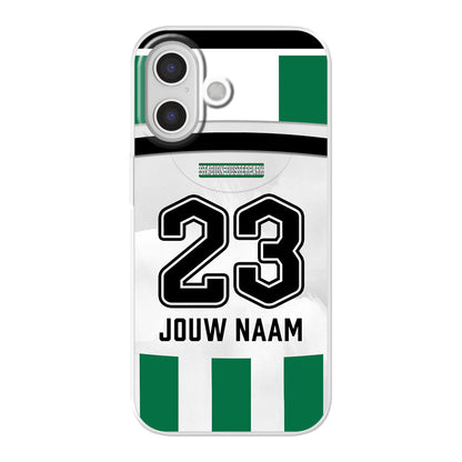 FC Groningen 2025-2026 telefoonhoesje met personalisatie - Apple iPhone telefoonhoesjes - Voetbal fan kado 