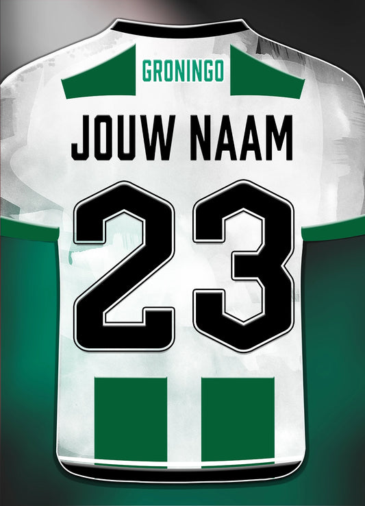 FC Groningen poster met naam en rugnummer