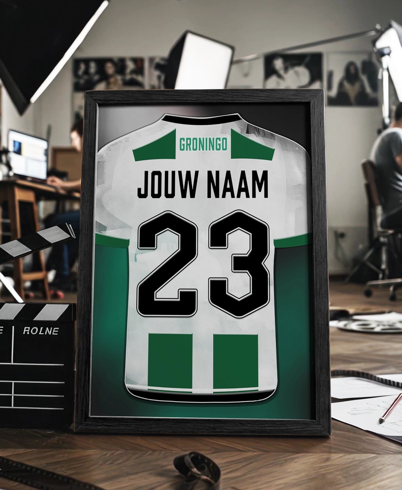 FC Groningen ingelijste poster met naam