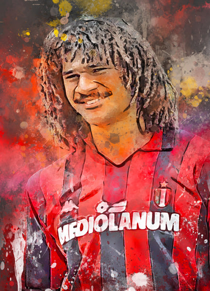 Gullit poster ac milan - voetbal cadeau 