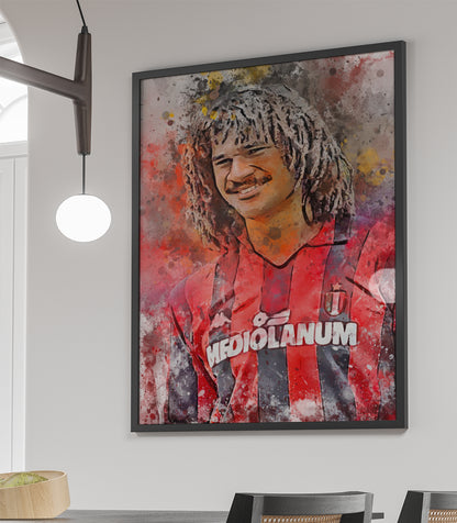 Gullit poster ac milan - voetbal cadeau 