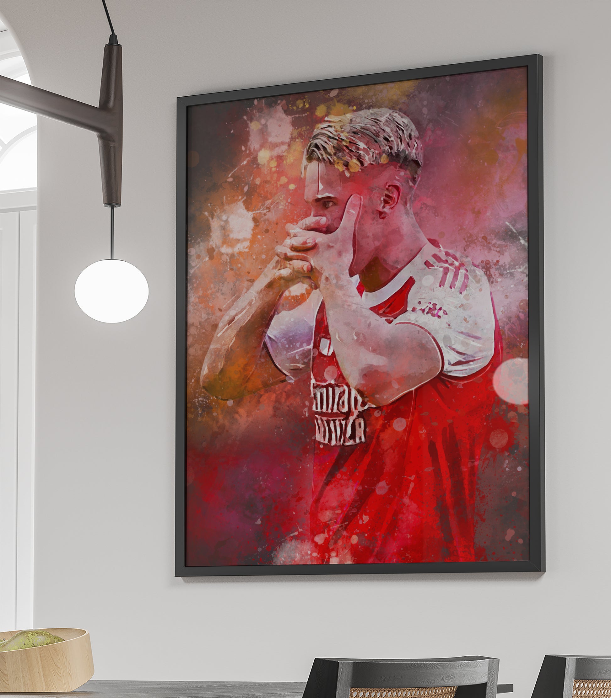 Viktor Gyökeres wanddecoratie - Ingelijste poster - Voetbal fan kado