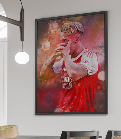 Viktor Gyökeres wanddecoratie - Ingelijste poster - Voetbal fan kado