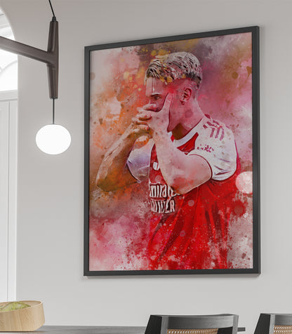 Viktor Gyökeres wanddecoratie - Ingelijste poster - Voetbal fan kado