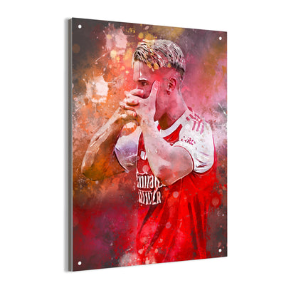 Viktor Gyökeres wanddecoratie - Dibond poster - Voetbal fan kado