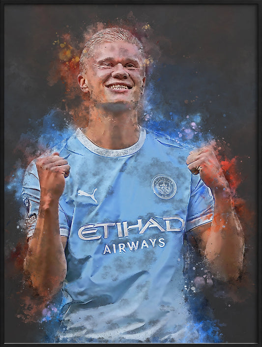 Haaland Voetbal Wanddecoratie Poster Verjaardag Cadeau Voetbalfan