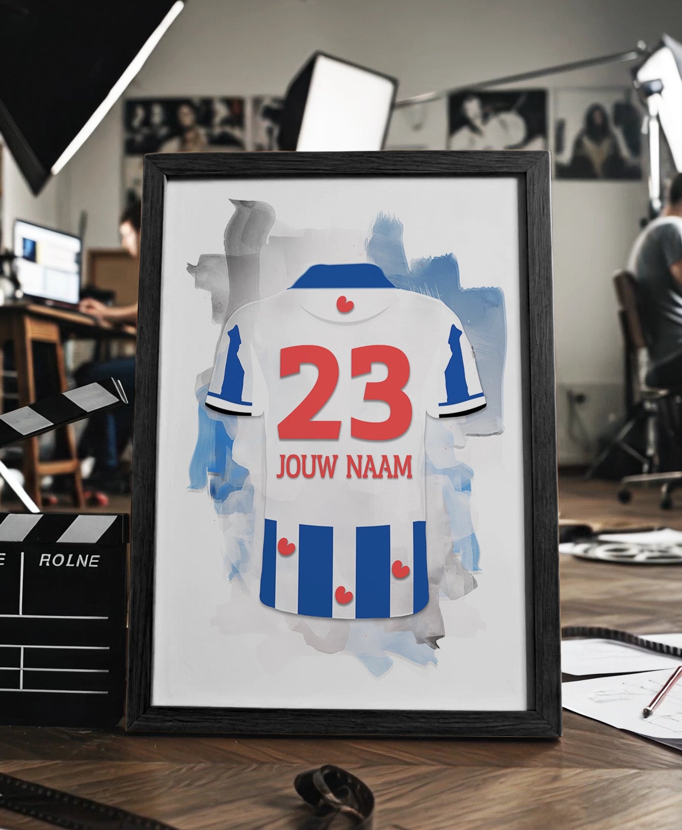 SC Heerenveen ingelijste poster met naam