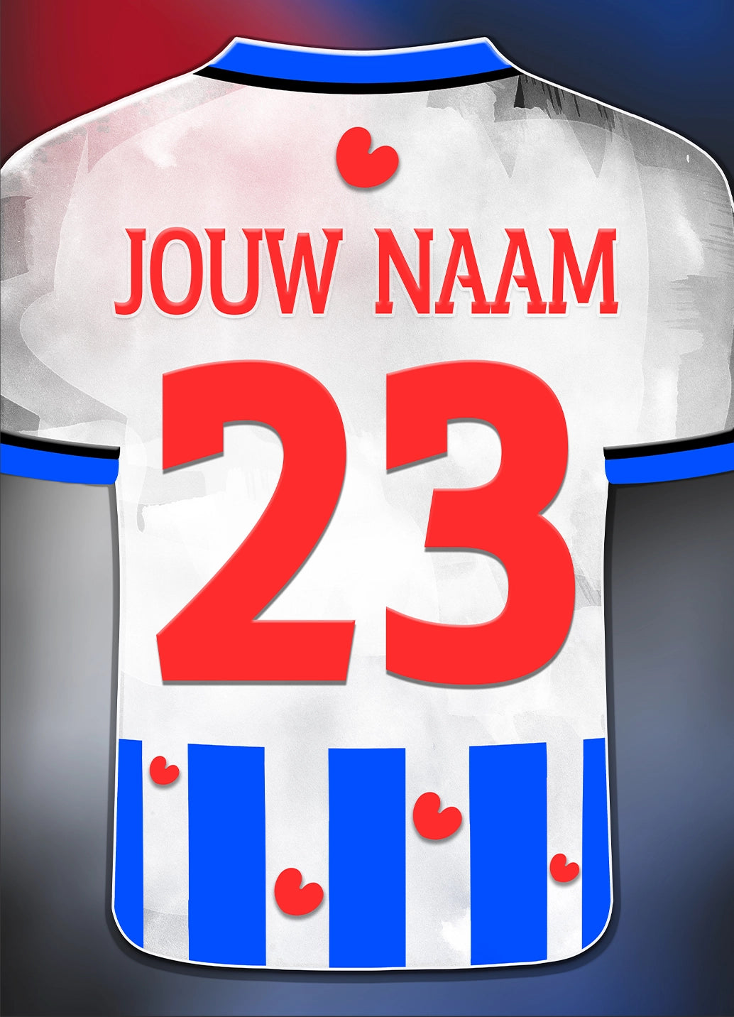 SC Heerenveen poster met naam en rugnummer